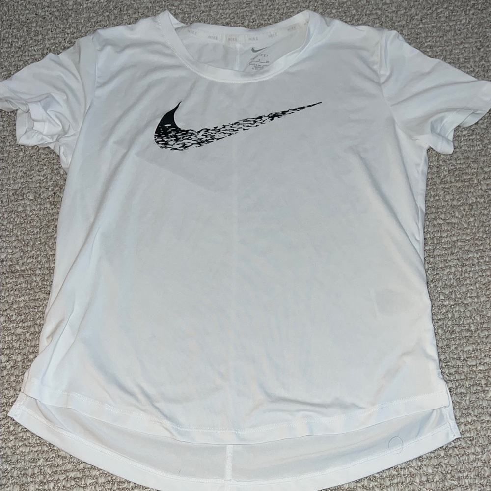 Nike Women's White Tee with Black Swoosh